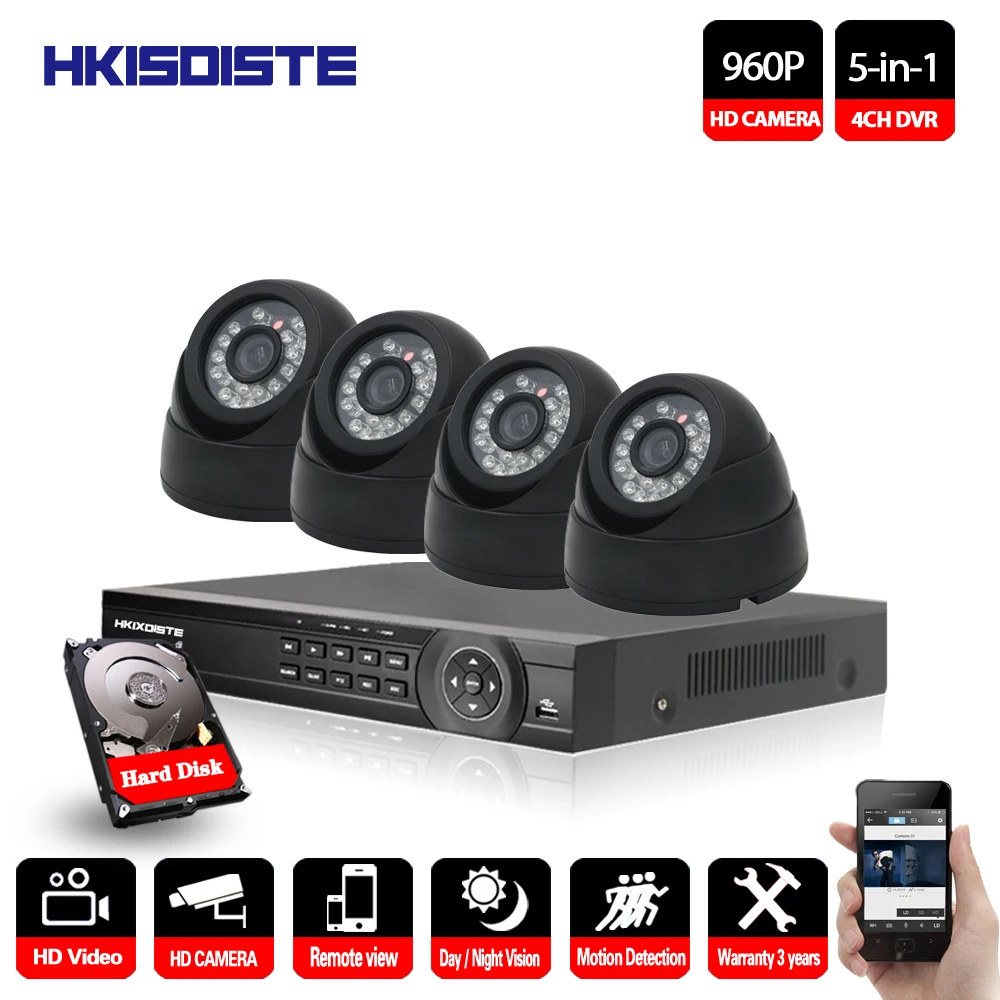 HKIXDISTE-CCTV система камеры Overv4CH CCTV 4 шт. 1 3 МП уличная инфракрасная камера