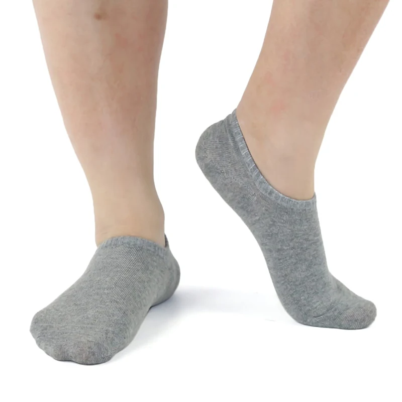 Мужские носки невидимки из чесаного хлопка Нескользящие мягкие дышащие
