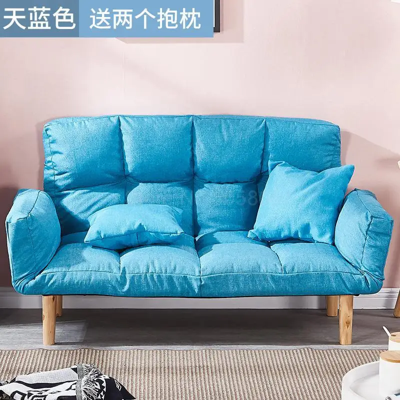 Ленивый диван маленький Huxing Одноместный и двухместный диван простой складной диван-кровать татами балкон маленький диван спальня для женщин - Цвет: fy10