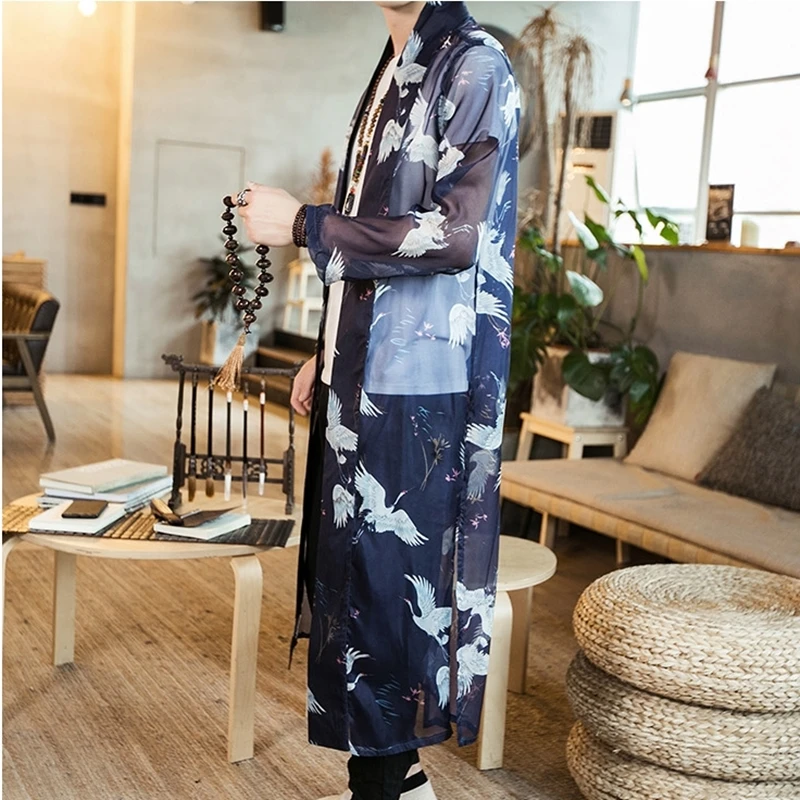 Кимоно кардиган мужской японский obi yukata Япония кимоно мужская японская мода haori