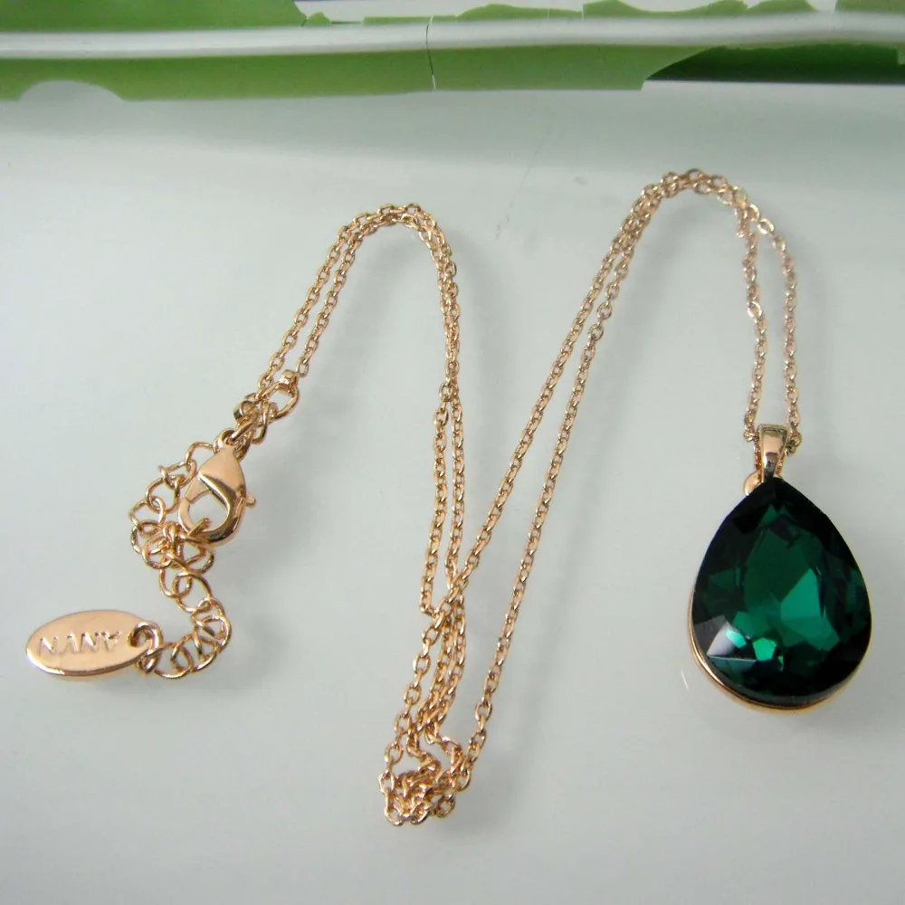 Ожерелье с подвеской в виде капли воды Navachi SMTa6305|drop pendant|necklace crystal pendantcrystal |
