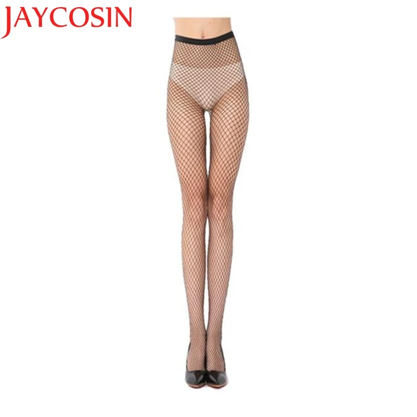 Женские сетчатые колготки JAYCOSIN модные сексуальные черные нейлоновые Прямая