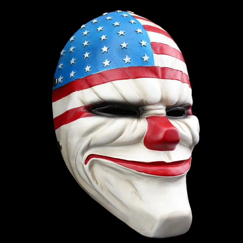 Бесплатная доставка игра Payday 2 маска Далласа смола национальная с флагом США тема