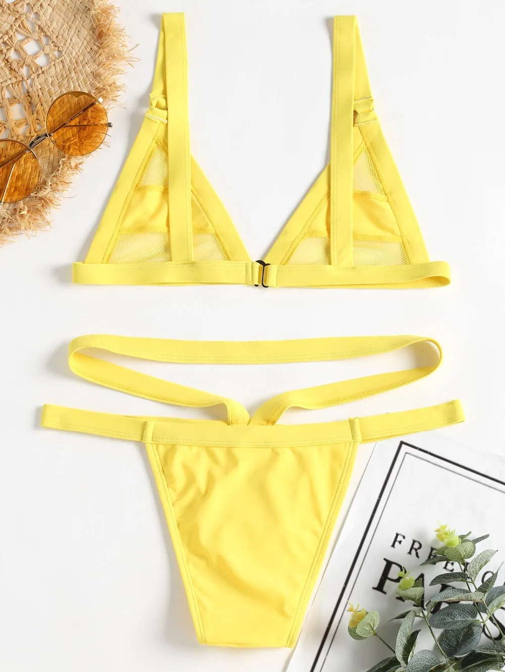 MisShow сексуальные микро бикини прозрачные стринги набор для женщин купальный