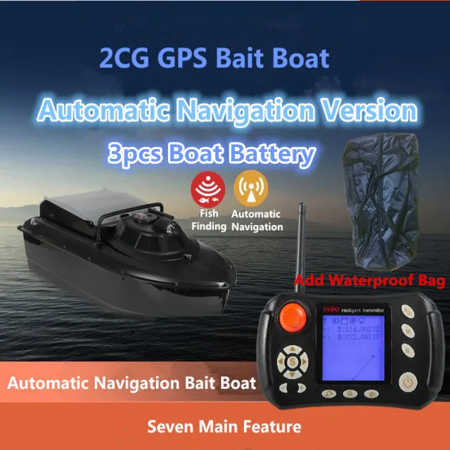 

Free Bag GPS Fishing Boat 2CG With 3pcs 20A or 10A Battery GPS Tracking Sonar Fish Finder boat Remote Control RC Bait Boat
