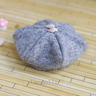 gray 1 шт. Obitsu 11 кукла милая Шестигранная шапка берет для куклы OB11 шапка одежда аксессуары - Цвет: gray