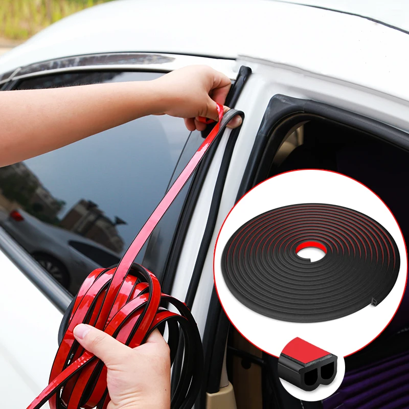 Car-styling 1Meter Car Door Seal Strip Stickers Anti-Dust Soundproof Sealing B Type Noise Insulation Auto Interior Accessories | Автомобили