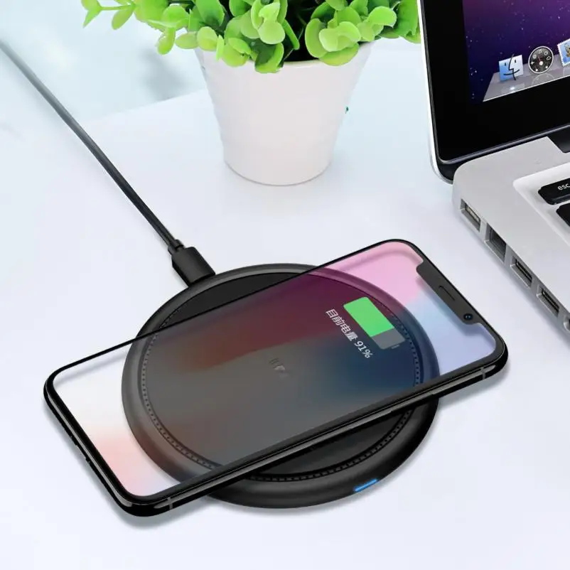 Binmer 2018 беспроводное QI быстрое зарядное устройство Подставка для зарядки iPhone X 8 /8