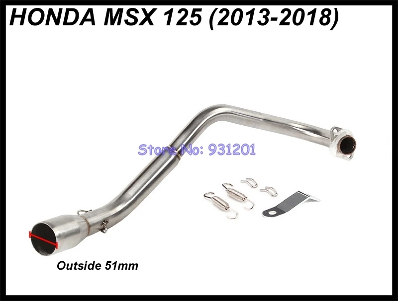 M3 MSX125 полная выхлопная система для Honda Grom MSX 125 средняя Соединительная труба заголовки с глушитель Yoshimura трубы Escape Moto Echappement