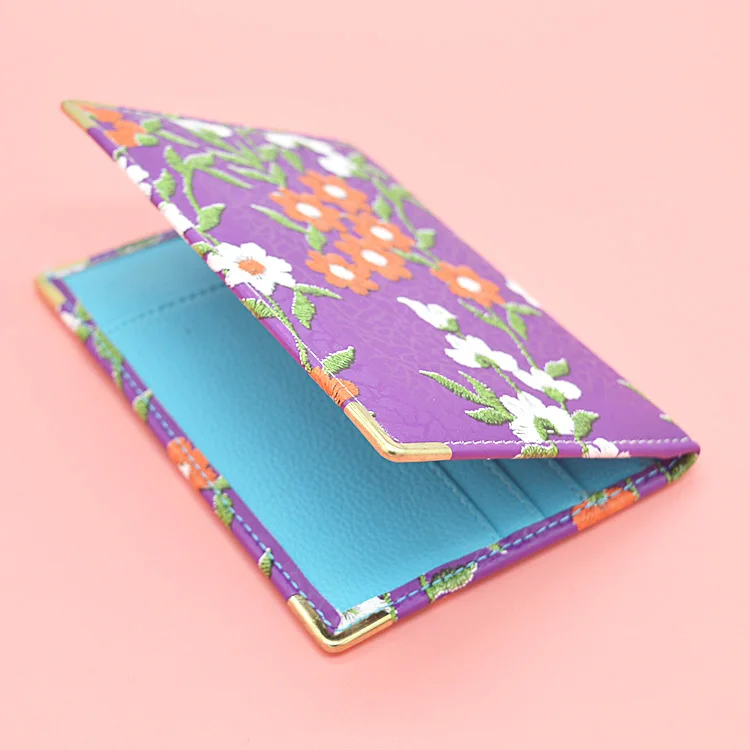 Обложка для паспорта с цветочным принтом и держателем карт|passport printing|printed card