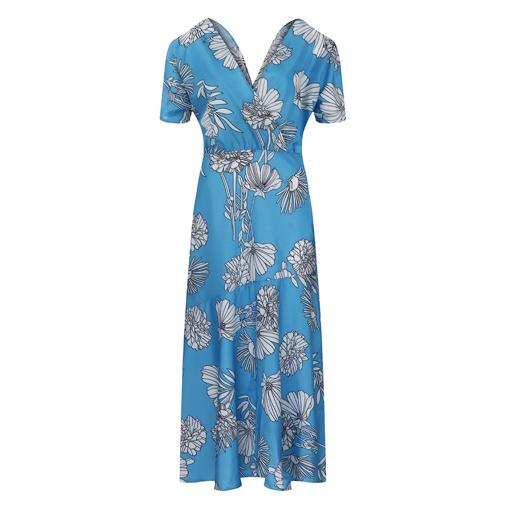 2019 новое летнее Сексуальное Женское разноцветное платье с принтом большого