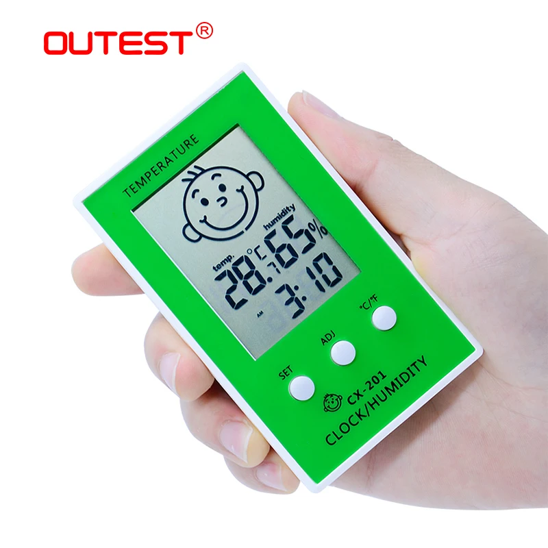 OUTEST Цифровой термометр гигрометр крытый Открытый Большой ЖК дисплей измеритель