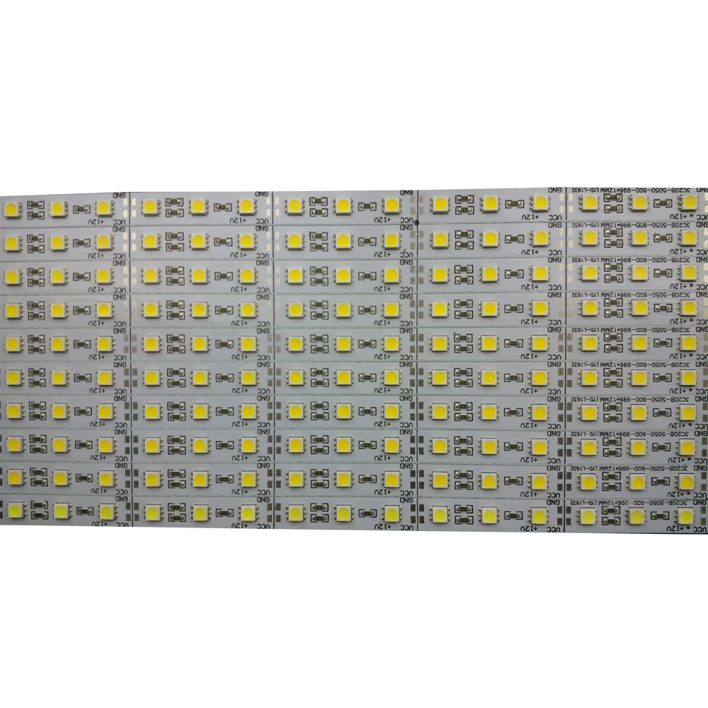 2 шт. 50cm5050 SMD RGB цвет 12В Светодиодная лента жесткий светильник алюминиевый чехол