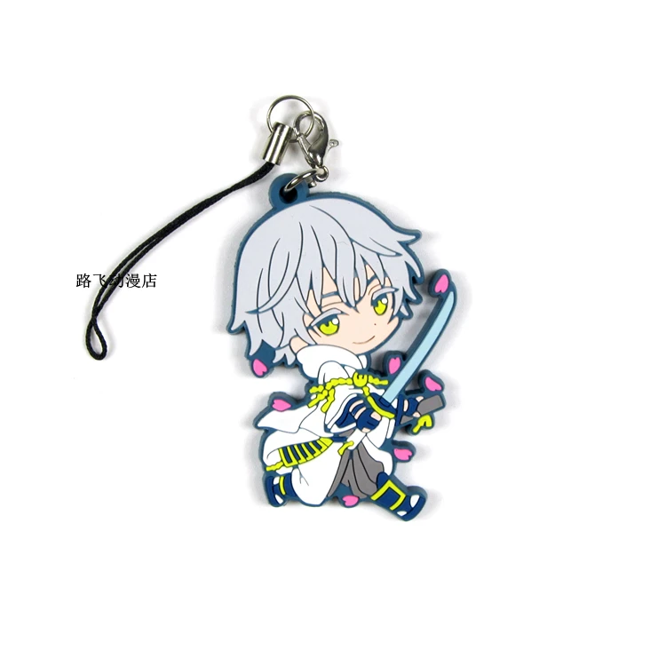 Touken Ranbu онлайн резиновый брелок Tsurumaru Kuninaga Kousetsusamonji Ichigo Hitofuri Hachisukakotetsu экшн фигурка