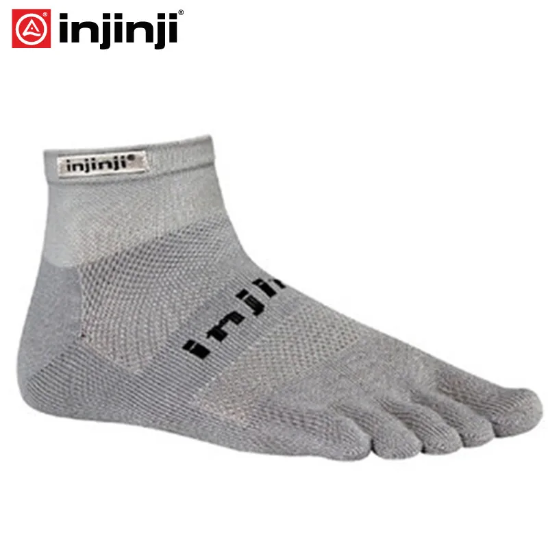 Injinji носок Носки запуску вес мини-экипаж пять пальцев Бег Носки для мужчин - Цвет: Серый