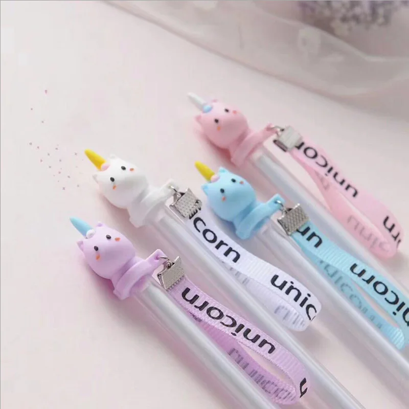 Корейские канцелярские товары 0 5 мм милая лента для кошки Единорог гелиевая