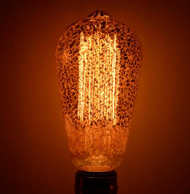 40 Вт/60 W 220V E27 Edison светильник шарик из углеродистой стали катод Эдисон Ретро Винтаж можно использовать энергосберегающую лампу или светодиодную лампочку) ST64/ST58/A19/T45/G80/G95/G125/T300