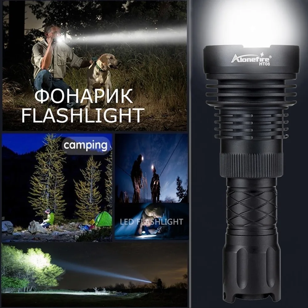 Светодиодный фонарик AloneFire HT08 высокой мощности водонепроницаемый уличный фонарь
