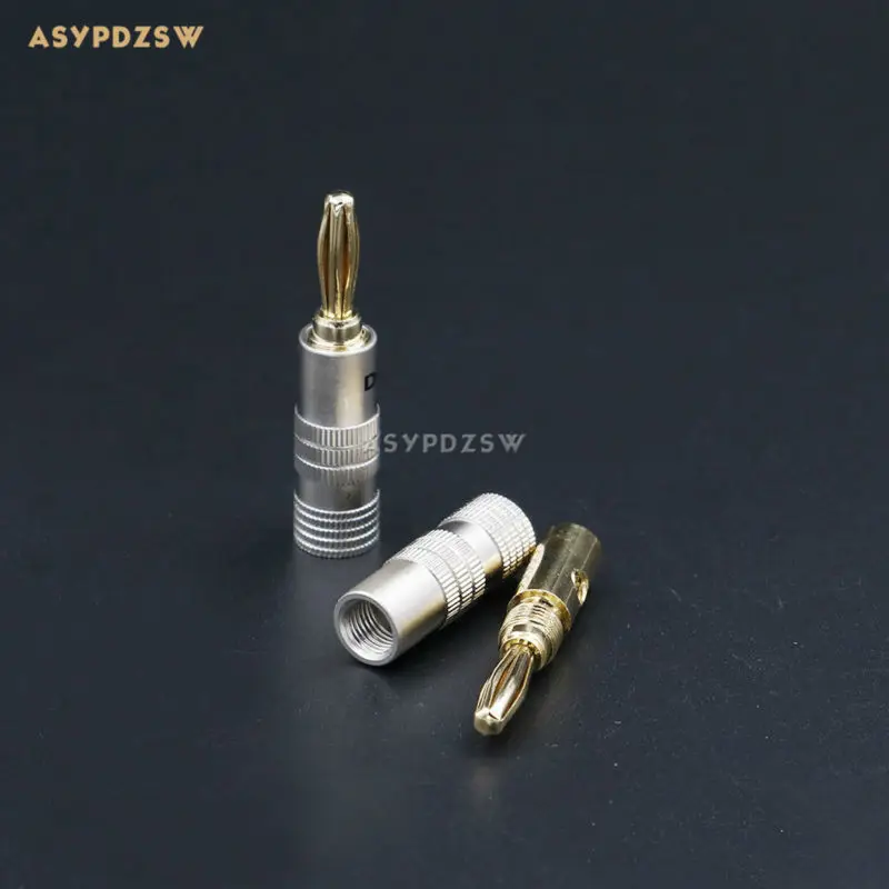 2 шт. Hi-Fi высокого качества Динамик вилка типа банан аудио разъем 24K позолоченного