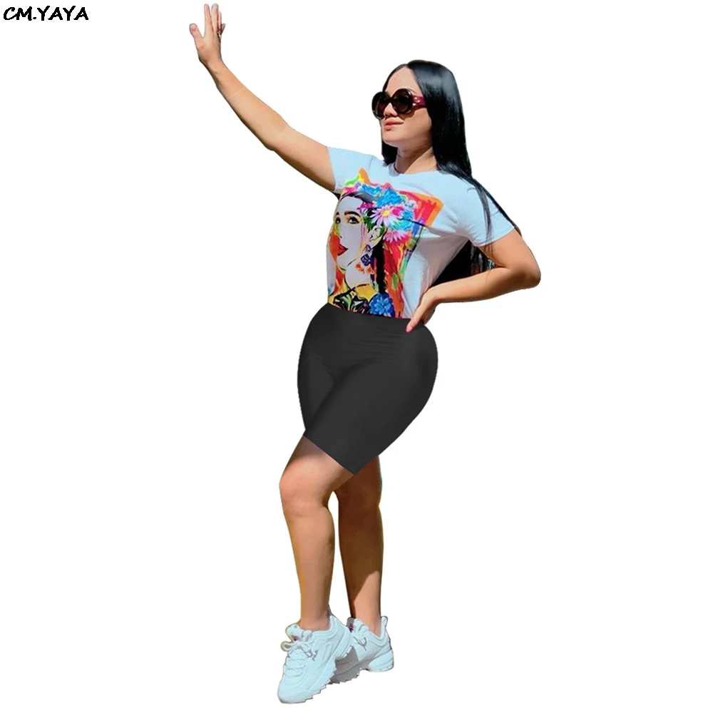 2019 Женская летняя футболка с круглым вырезом и принтом героями мультфильмов