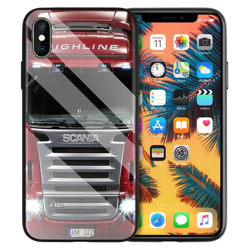 01 Грузовик SCANIA с принтом, из силикона мягкий чехол для Apple iPhone 7 8 6 6S 11 11Pro X XR XS MAX Plus 7P 6 8P 7+ 8+ Защитная крышка - Цвет: 01