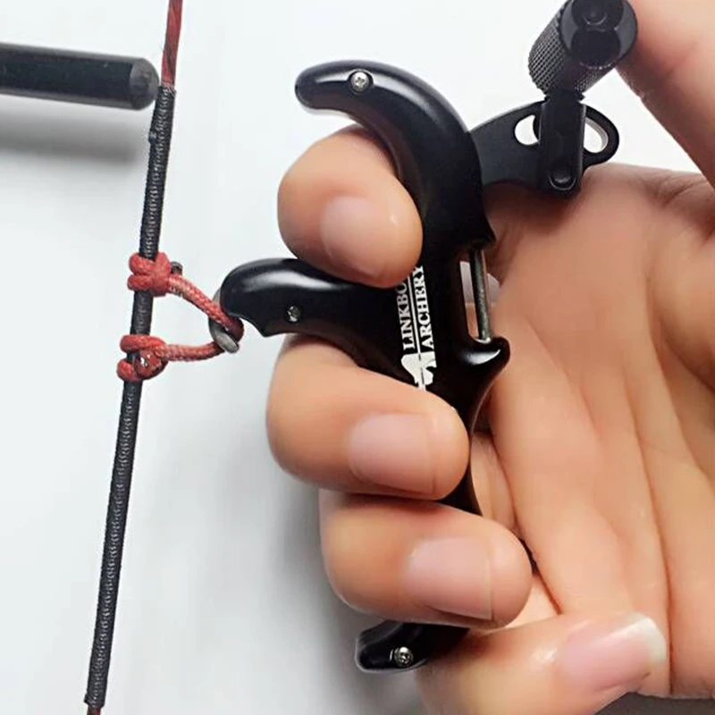 Linkboy лук 3 пальца из нержавеющей стали блочный релиз помощь Калибр для стрельбы