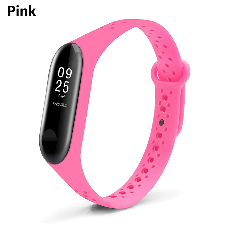 Pink Boorui спортивный mi band 3 ремешок удобные красочные смарт-аксессуары ремешок для xiaomi mi 3 Смарт-браслеты - Цвет: Pink