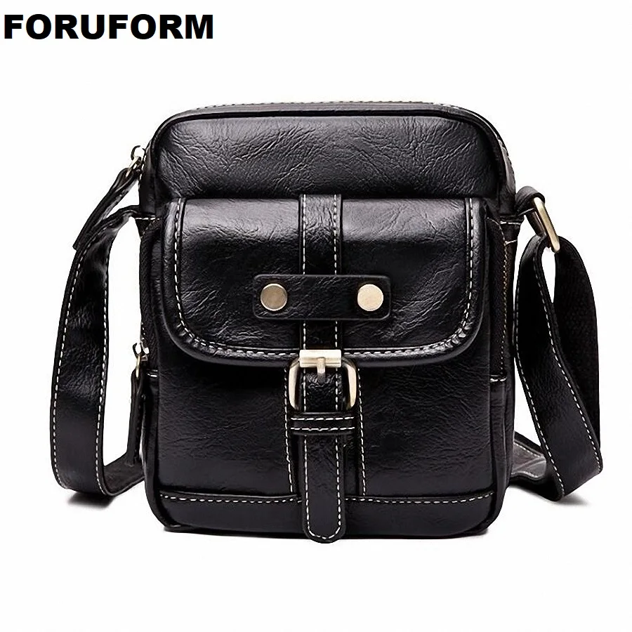 

Messenger Bag Men's PU Leather Shoulder Bag For Men Leather Fashion Small Zipper Male Casual Crossbody Bags Handbags