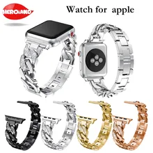 Для Apple Watch band 38 мм 42 часы 3 2 1 браслет из нержавеющей стали