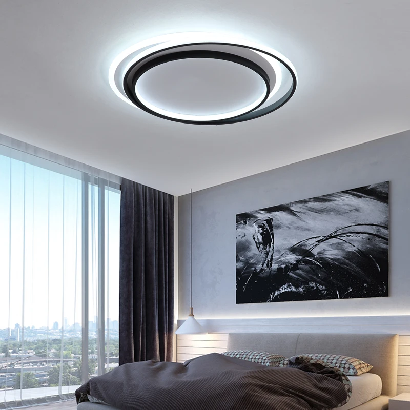 LICAN Lustre Потолочная люстра для гостиной, спальни, круглый светодиодный светильник для дома, спальни