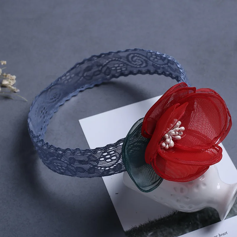 2018 популярный ободок для новорожденных с розовыми и красными цветами милые