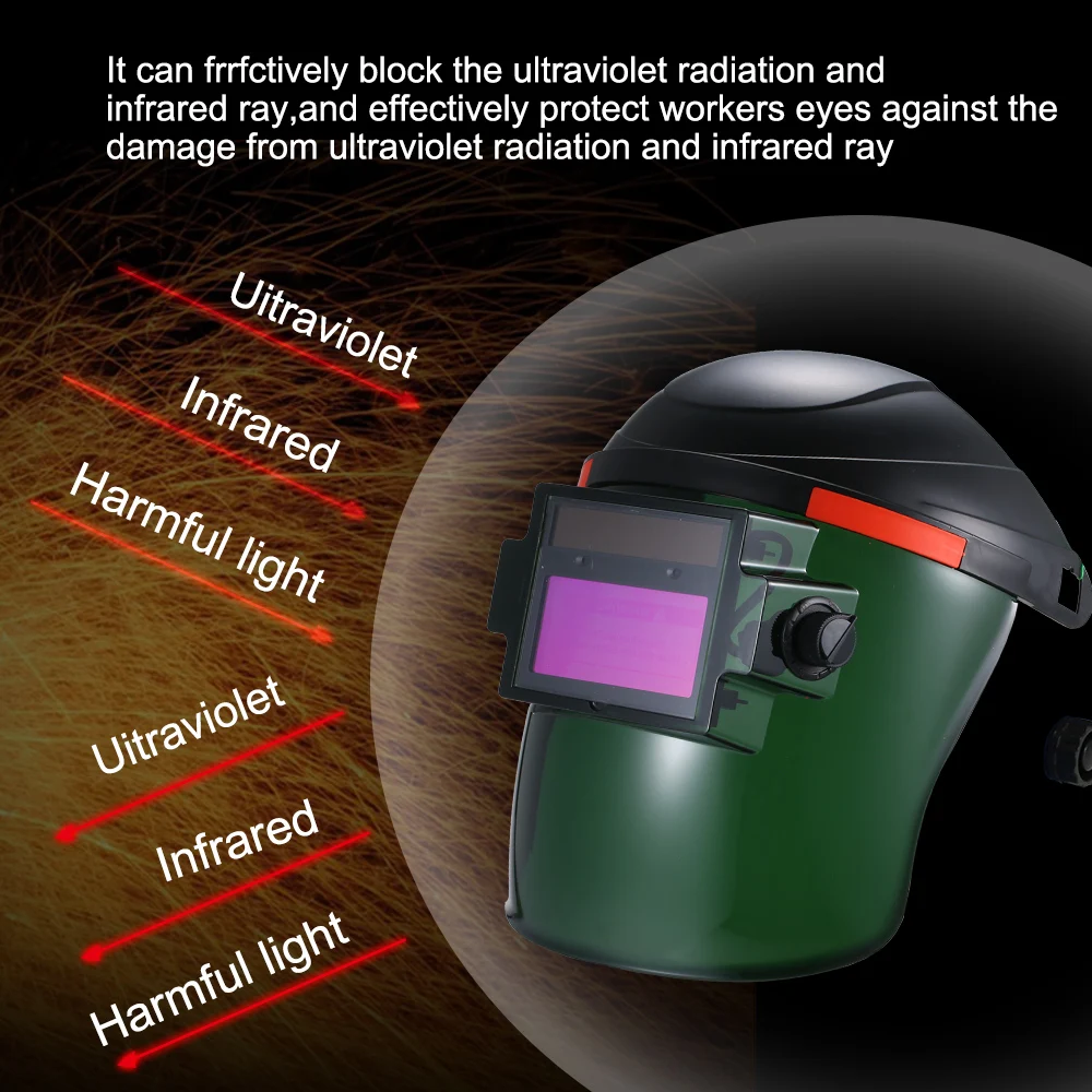 Сварочная маска на солнечной батарее с автоматическим затемнением защитный шлем