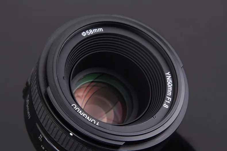 Объектив YONGNUO yn 50 мм F1.8 для камеры Nikon F объектив с автофокусом и большой