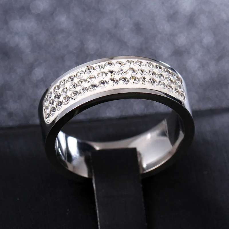 Золотое белое розовое золото керамическое кольцо серебряного цвета три ряда