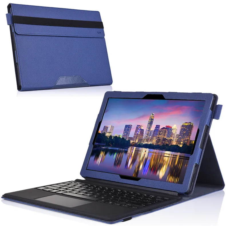 Для 12," Dell Latitude 5285 чехол 2 в 1 защита для клавиатуры планшета роскошный чехол-подставка из искусственной кожи для Dell Latitude 5285 12,3 - Цвет: Blue