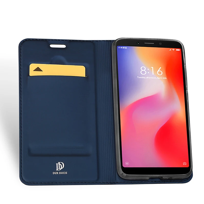 Dux Ducis чехол Xiaomi Redmi 6 Чехол кожаный бумажник Чехлы для 6A Redmi6 флип Coque Xiomi pro
