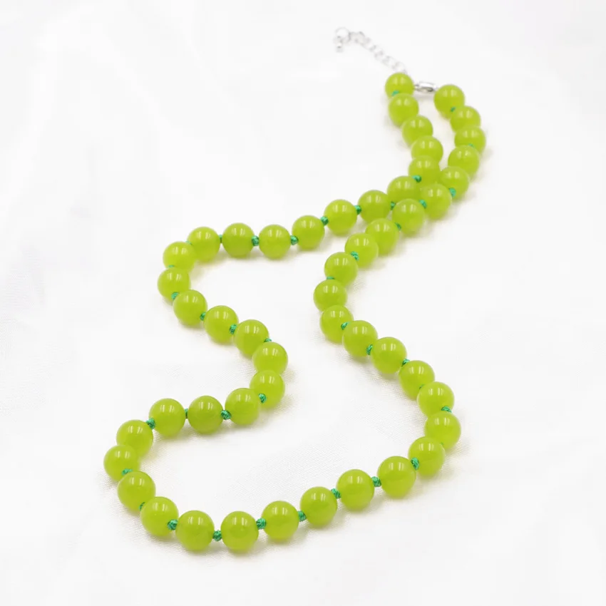 Элегантное ожерелье Olivine Peridot с круглыми бусинами ожерелья из натурального камня