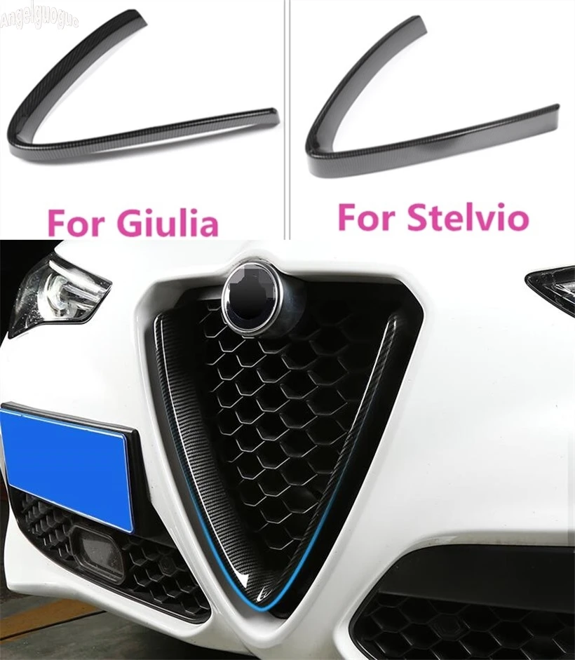 Стильные аксессуары из углеродного волокна для Alfa Romeo Stelvio Giulia решетки