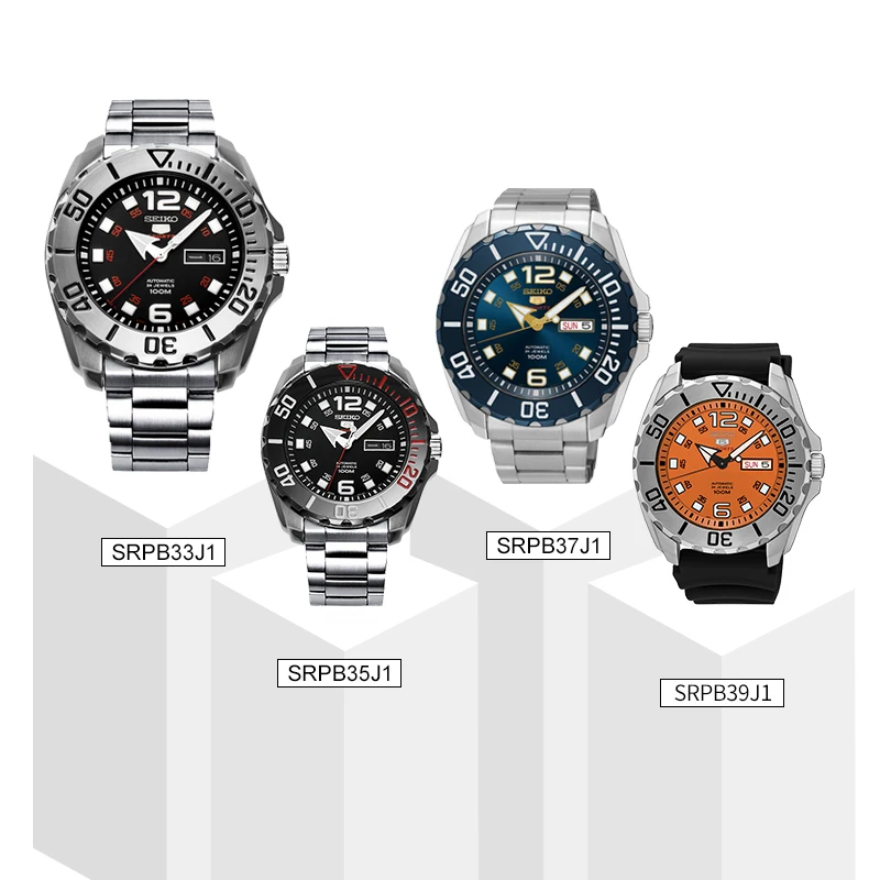100% Оригинальные SEIKO 5 автоматические часы из нержавеющей стали 100 м Дайвинг Спорт