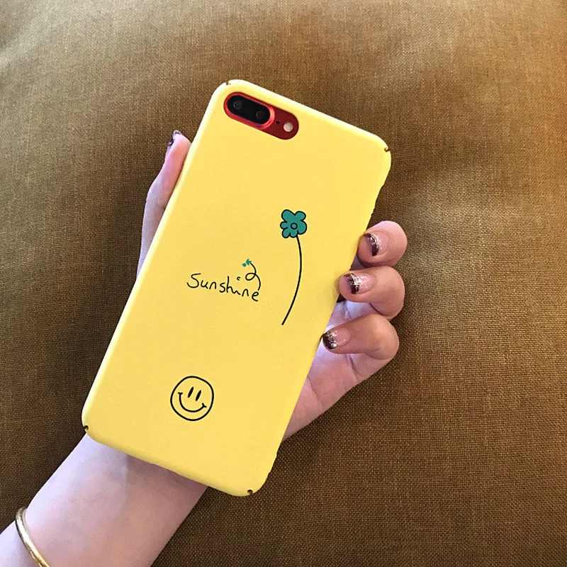 Чехлы JiBan для iphone 6s 7 8 Plus ультра тонкие чехлы с надписью Sunshine милые жесткие