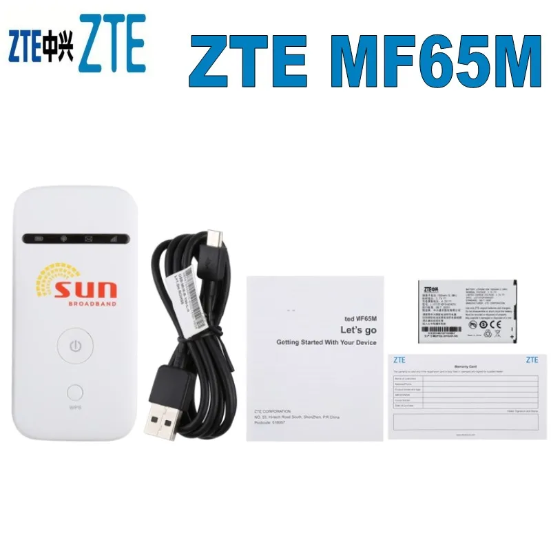 Оригинальный разблокированный ZTE MF65 MF65M HSPA + 21 6 Мбит/с 3G 2100 МГц беспроводной
