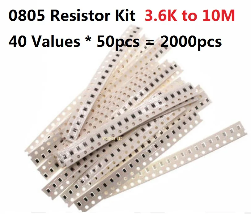 40  * 50 . = 2000 . SMD 0805   3, 6 K Ohm-10M 5%     4, 7 K 10K 100K 150K 470K 1M