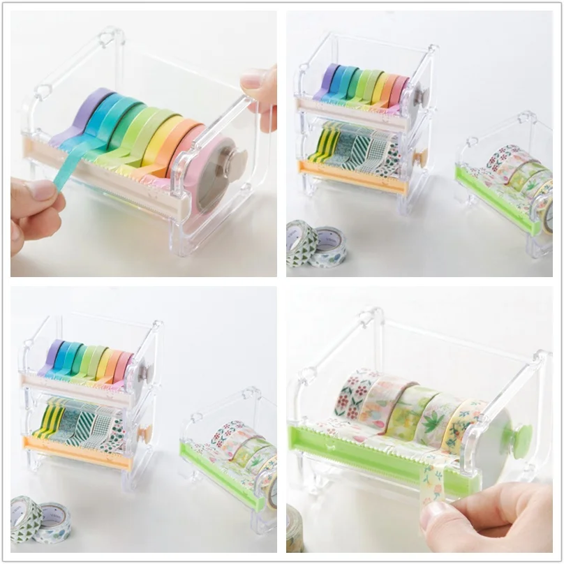 Wholesale Durable ABS Adhesive Tape Dispenser Office School Gift Store Desktop Holder with Cutter Package Supplies|Диспенсер для