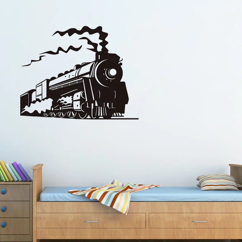 Виниловые Настенные стикеры DCTOP с паровым поездом новый дизайн домашний декор