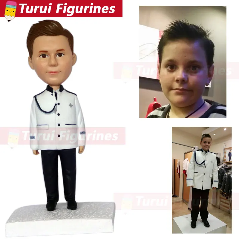 Пользовательские Поп bobblehead куклы сделаны из вашего фото первого причастия девушка фигурки bobble голова забавные Коллекционные фигурки