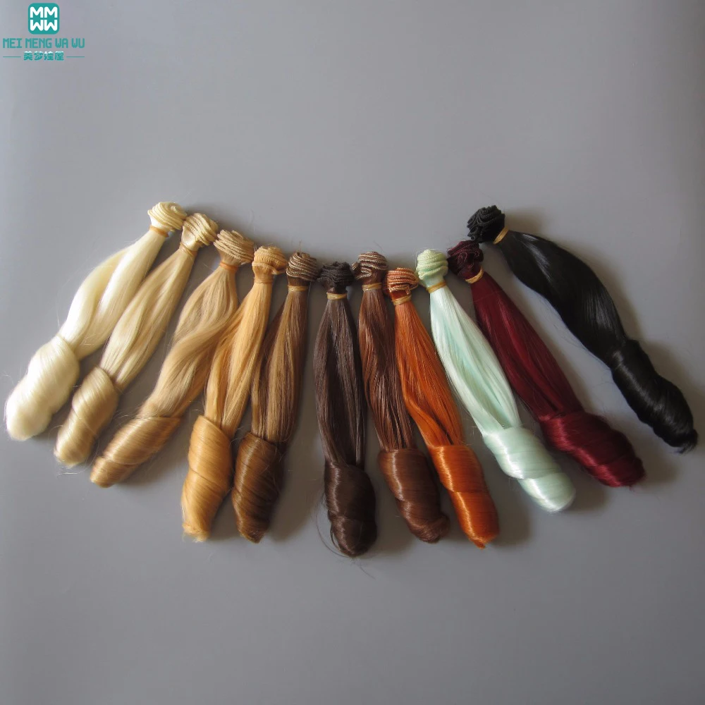 20 см толстые парики с волнистыми волосами для куклы 1/3 1/4 1/6 BJD DIY куклы|curly doll wig|doll
