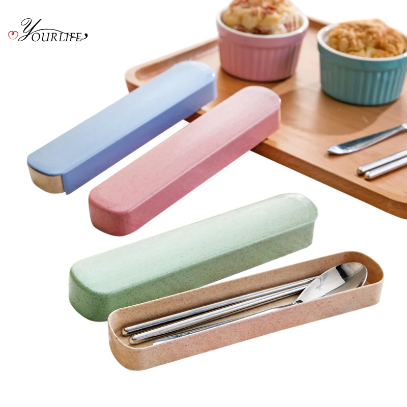 OYOURLIFE портативный набор столовых приборов из нержавеющей стали экологически