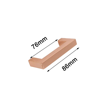 hole spacing 76mm Probrico, 10 шт., кухонный шкаф из нержавеющей стали, тянет, Золотая Роза, мебельные ручки, для шкафа, квадратные, Т-образные, со стразами, 12 мм, выдвижной ящик - Цвет: hole spacing 76mm