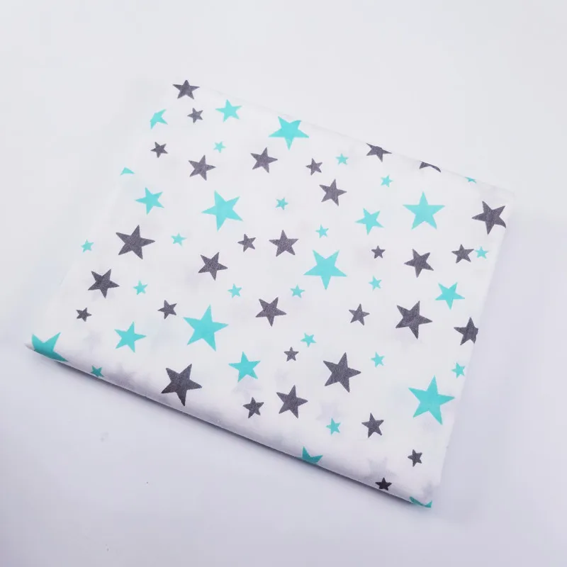 Blue star 50x40 см Чистый хлопок Лоскутная саржевая ткань звезда/полоса печатная ручная работа по шитью Материал Ткань для домашнего текстиля - Цвет: Blue star