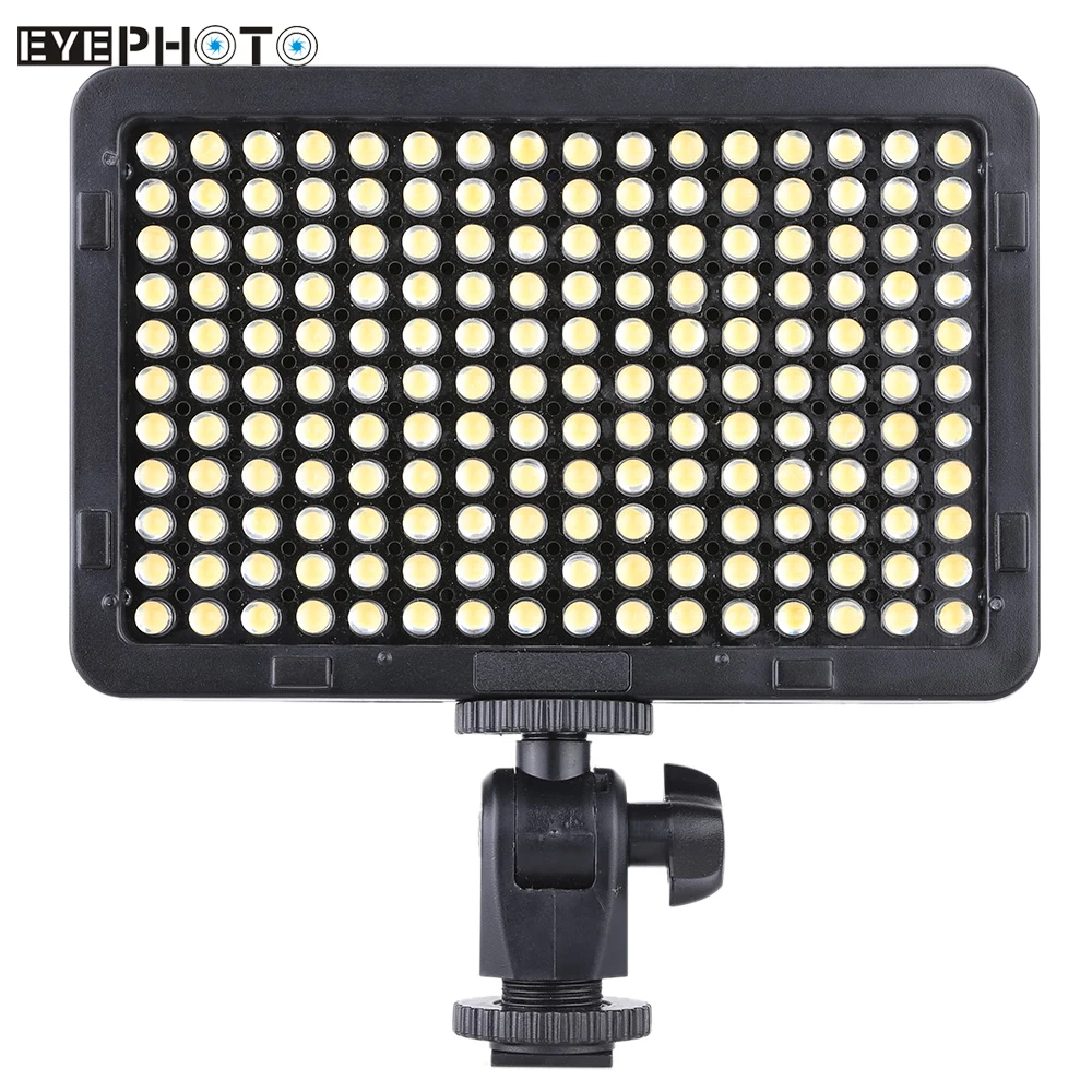 

PT-176S 176 LEDs 5600K Portable LED Video Light Panel Lamp Photographic Lighting for Cannon Nikon Pentax Olympus DSLR Camera